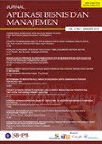 Image of Online :Jurnal Aplikasi Bisnis dan Manajemen (Online Jurnal Magister Manajemen)