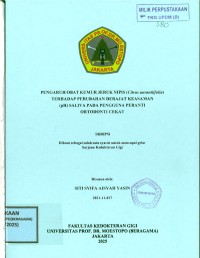 Image of Pengaruh Obat Kumur Jeruk Nipis (Citrus aurantiifolia) terhadap Perubahan Derajat Keasaman (pH) Saliva pada Pengguna Peranti Ortodonti Cekat